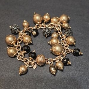 Milor Gold and Black Charm Bracelet